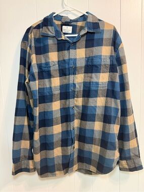 Mutual Weave Men’s 100% Cotton Plaid Flannel Button Down Shirt